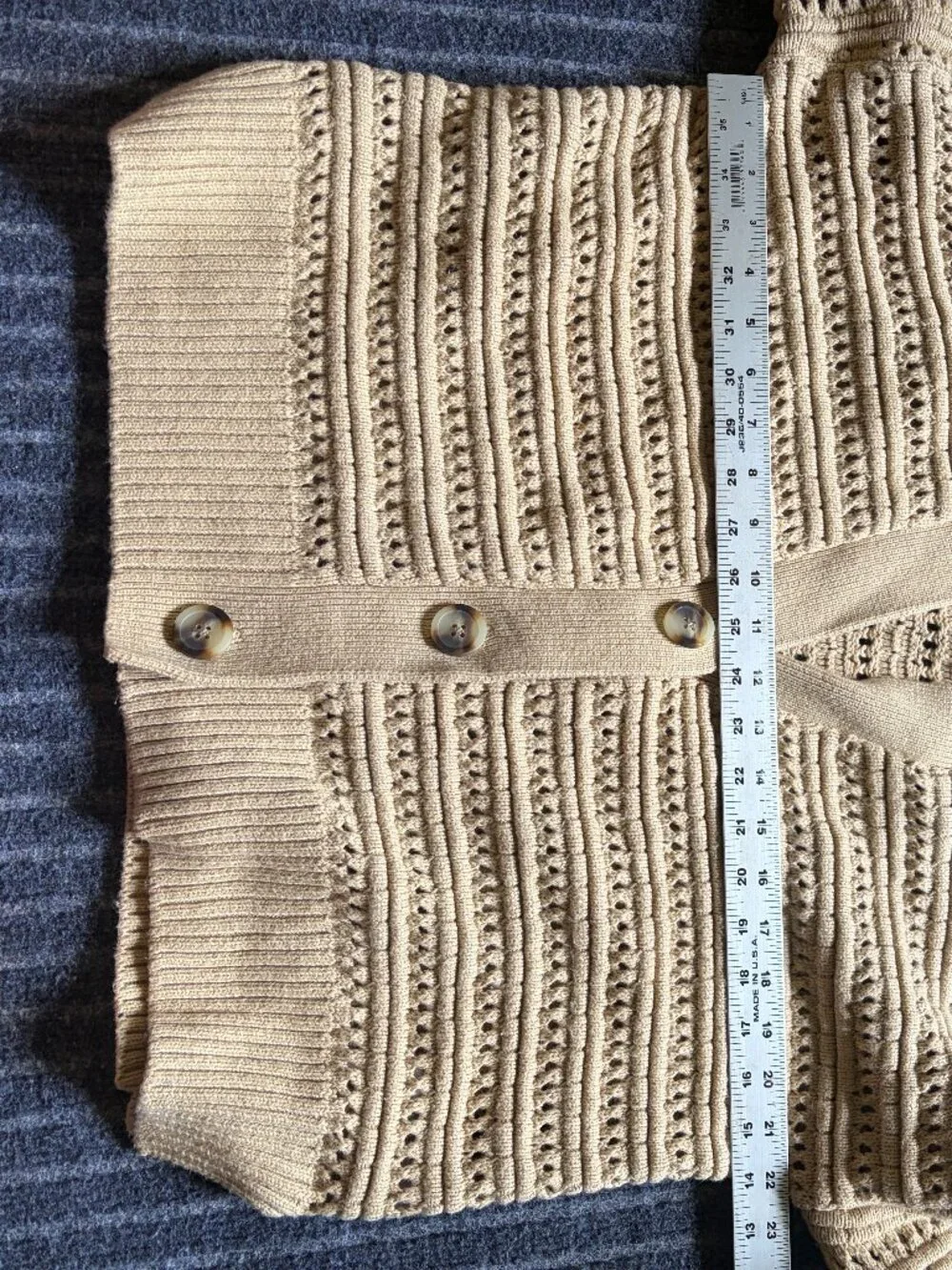 Madewell Tanfield open-stitch cardigan Size Small